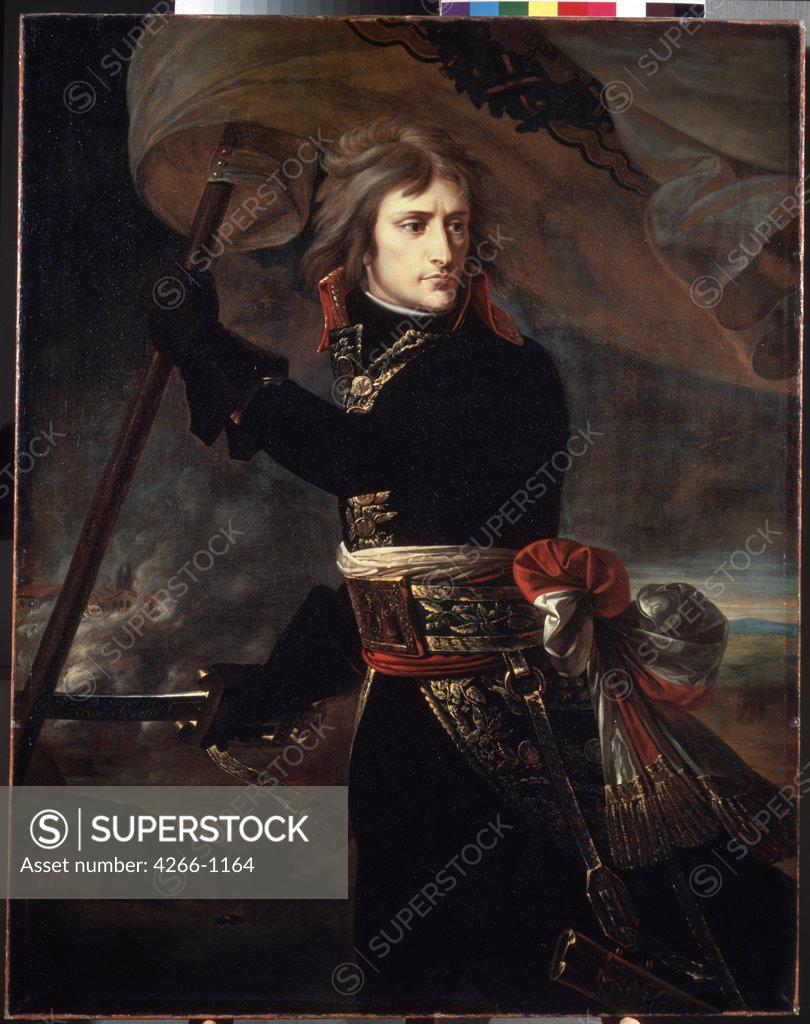 Stock Photo: 4266-1164 Emperor Napoleon I by Baron Antoine Jean Gros, Oil on canvas, 1797, 1771-1835, Russia, St. Petersburg, State Hermitage, 134x104