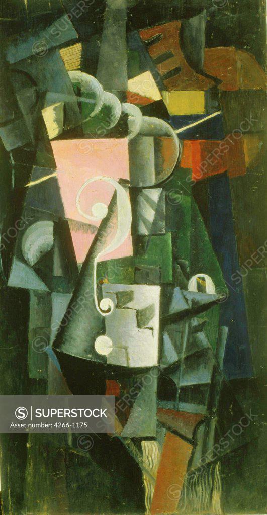 Stock Photo: 4266-1175 Malevich, Kasimir Severinovich (1878-1935) State Tretyakov Gallery, Moscow 1913 49x25,5 Oil on wood Russian avant-garde Russia Abstract Art 