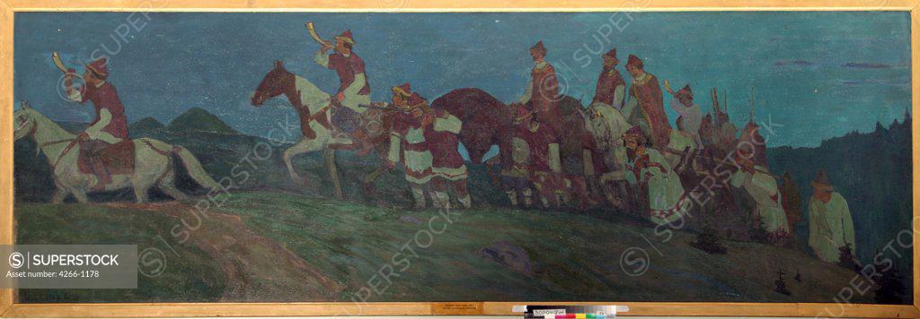 Stock Photo: 4266-1178 Roerich, Nicholas (1874-1947) Regional I. Kramskoi Art Museum, Voronezh 1901 Oil on canvas Russian End of 19th - Early 20th cen. Russia 
