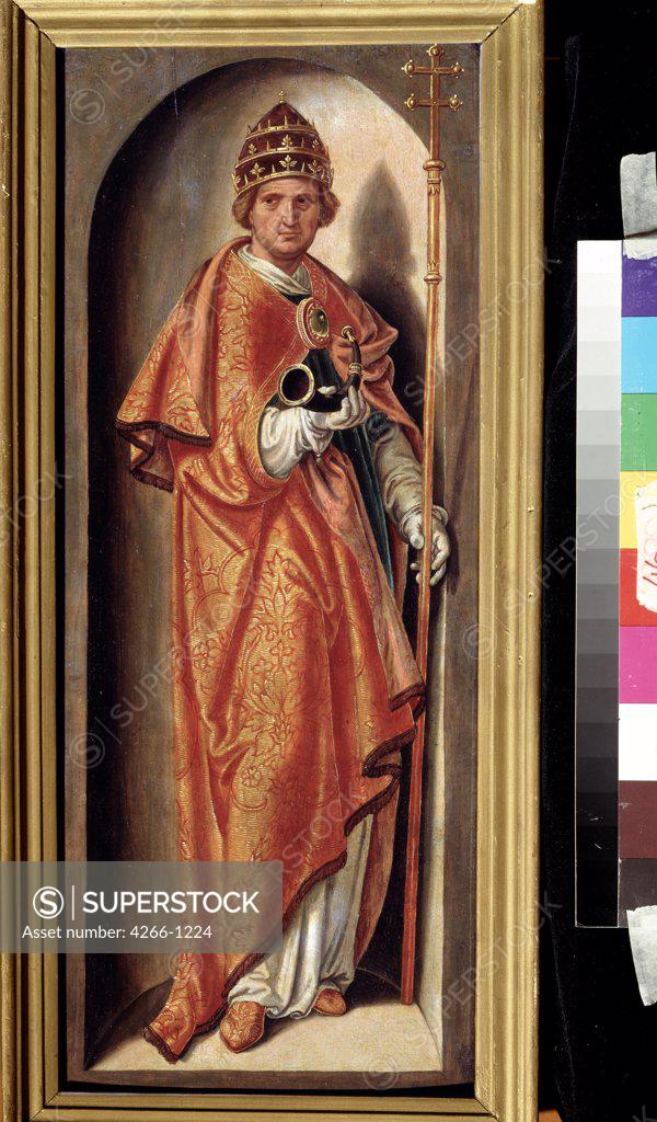 Stock Photo: 4266-1224 Pope Cornelius by Anton Woensam, oil on wood, 1492/1500-1541, 16th century, Russia, Moscow, State A. Pushkin Museum of Fine Arts