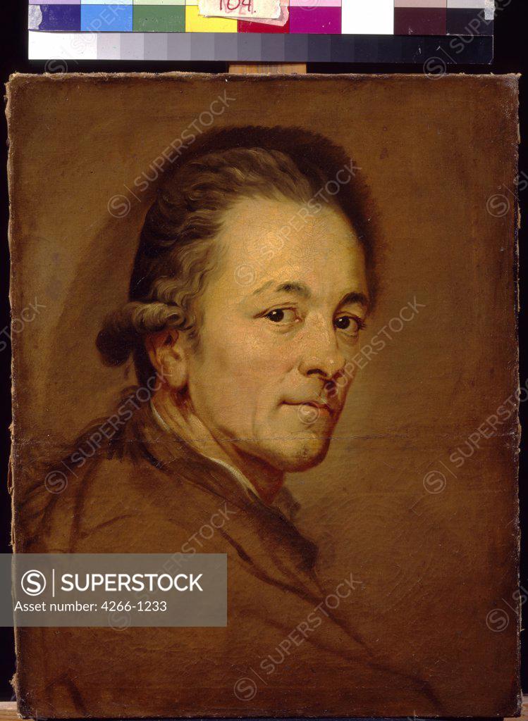 Stock Photo: 4266-1233 Portrait of Anton Graff, painting, Russia, Moscow, State A. Pushkin Museum of Fine Arts, 47x38