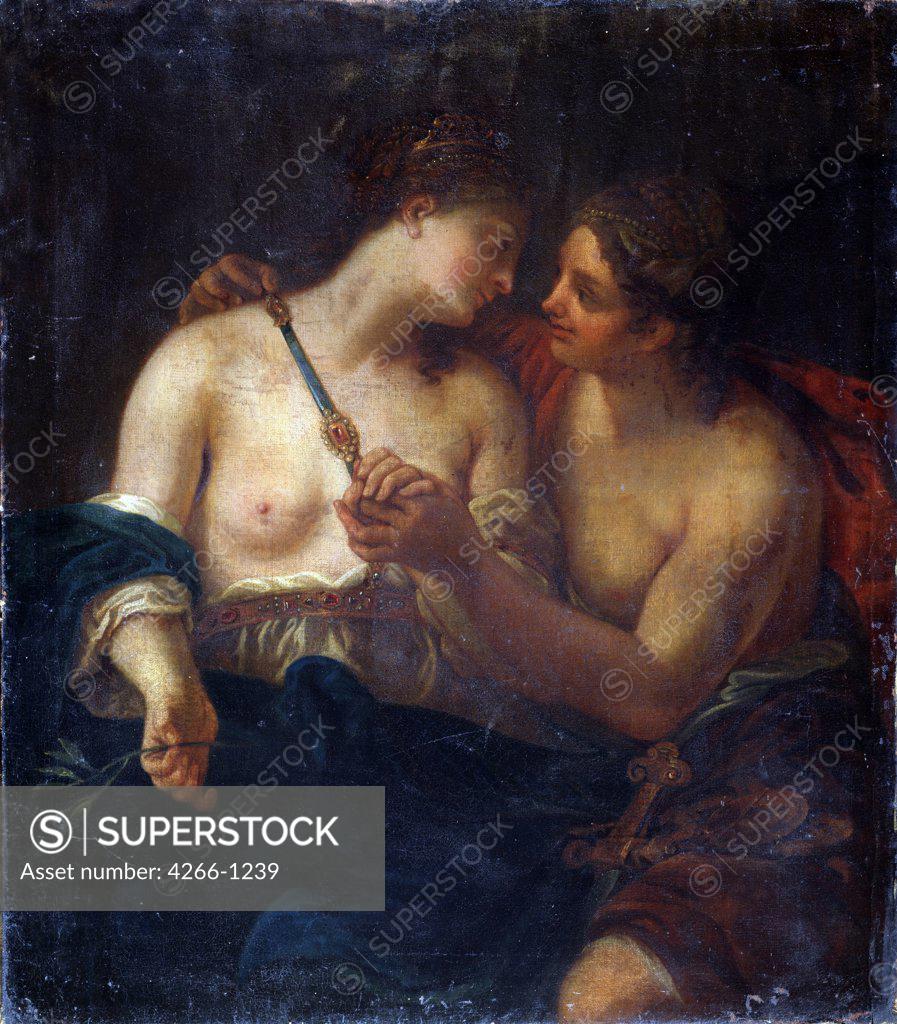 Stock Photo: 4266-1239 Undressing couple by Johann Karl Loth, oil on canvas, 1632-1698, Russia, Moscow, State A. Pushkin Museum of Fine Arts, 119x102, 5
