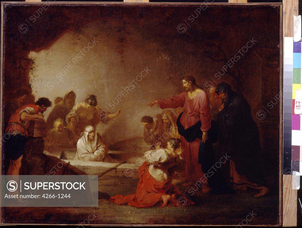 Stock Photo: 4266-1244 Scene with Mary Magdalene, painting, Russia, Moscow, State A. Pushkin Museum of Fine Arts, 56, 5x71