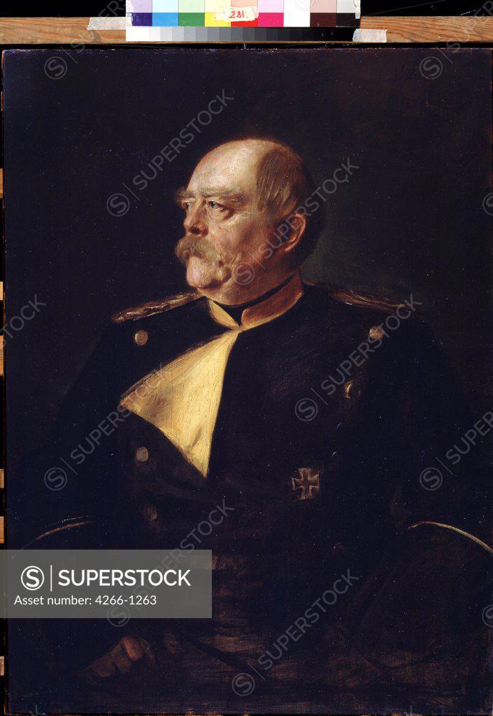 Stock Photo: 4266-1263 Portrait of Otto von Bismarck by Franz von Lenbach, oil on canvas, 1836-1904, Russia, Moscow, State A. Pushkin Museum of Fine Arts, 102, 5x76