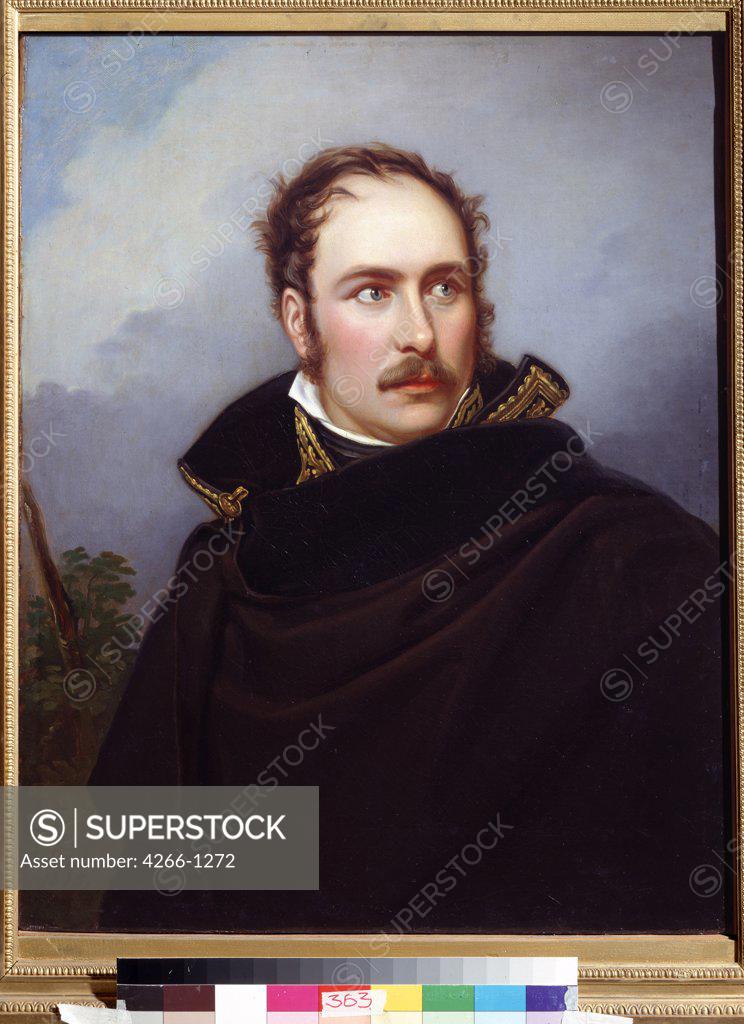 Stock Photo: 4266-1272 Portrait of Eugene-Rose de Beauharnais by Joseph Karl Stieler, oil on canvas, 1815, 1781-1858, Russia, Moscow, State A. Pushkin Museum of Fine Arts, 69x55