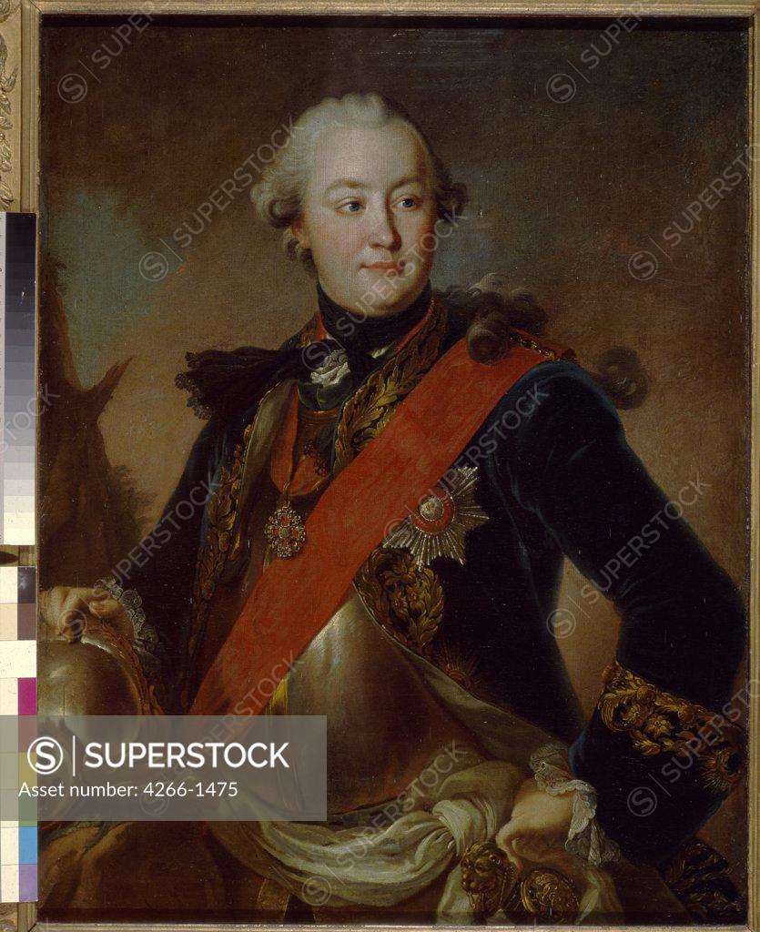 Stock Photo: 4266-1475 Portrait of Empress Catherine II by Fyodor Stepanovich Rokotov, Oil on canvas, 1735-1808, 18th century, Russia, Moscow, State Tretyakov Gallery, 96, 9x75, 8