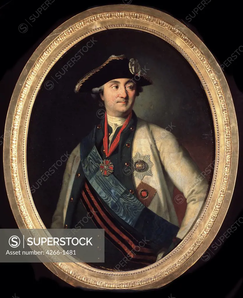 Portrait of man in military uniform by Carl Ludwig Johann Christineck, oil on canvas, 1779, 1732/3-1792/4, Russia, Moscow, State Tretyakov Gallery, 103x80, 4