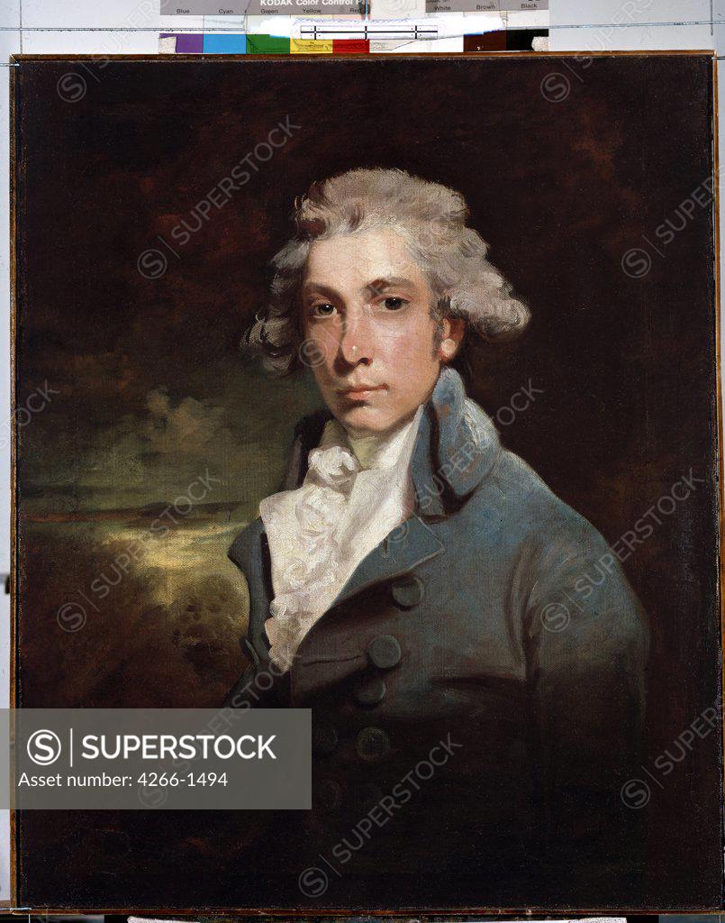 Stock Photo: 4266-1494 Portrait of young man by John Hoppner, oil on canvas, 1758-1810, 18th century, Russia, St. Petersburg, State Hermitage, 77x64