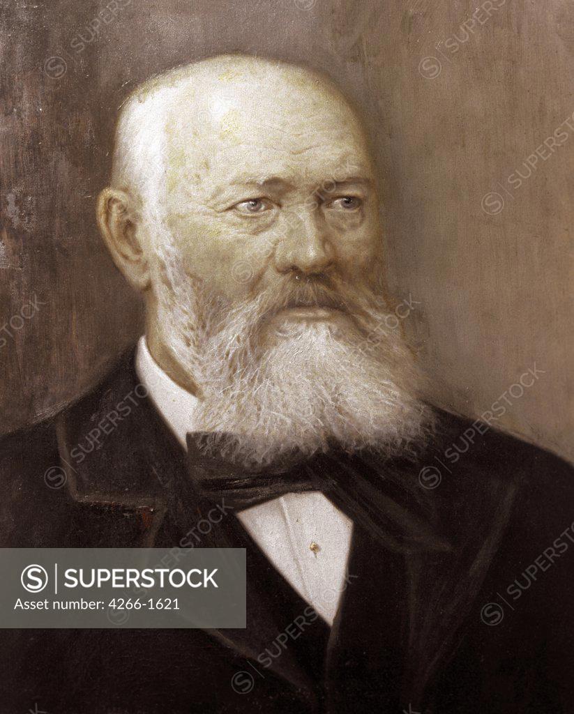 Stock Photo: 4266-1621 Portrait by Alexander Pavlovich Lensky, oil on canvas, 1884, 1847-1908, Russia, Moscow, State Museum of A. Ostrovsky Shchelykovo