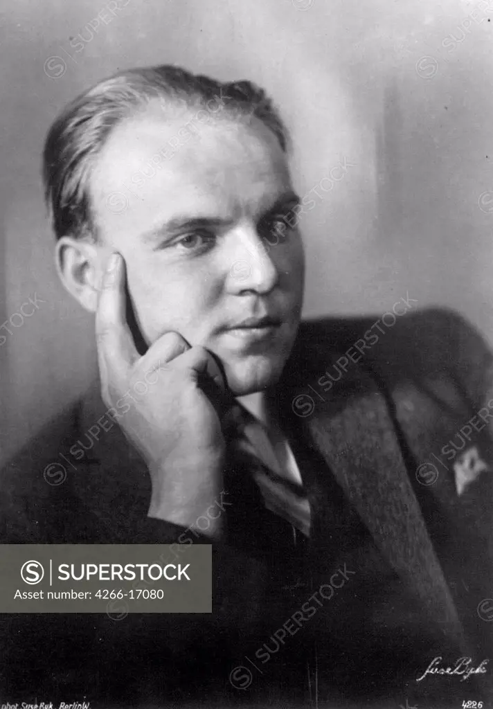 Composer Ernst Krenek (1900-1991) by Anonymous  /Private Collection/Photograph/Music, Dance,Portrait