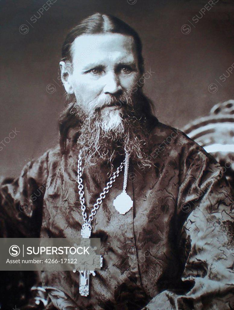 Stock Photo: 4266-17122 Saint John of Kronstadt (1829-1908) by Anonymous  /Russian State Film and Photo Archive, Krasnogorsk/c. 1900/Photograph/Russia/Portrait