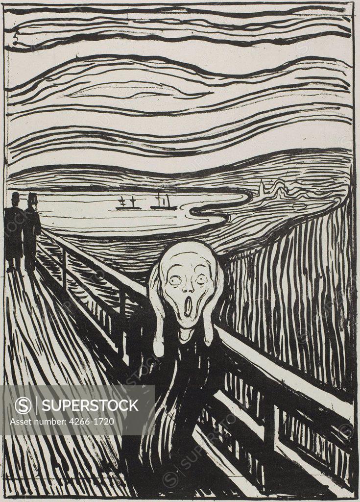 Stock Photo: 4266-1720 Munch, Edvard (1863-1944) State A. Pushkin Museum of Fine Arts, Moscow 1895 Lithograph Symbolism Norway 