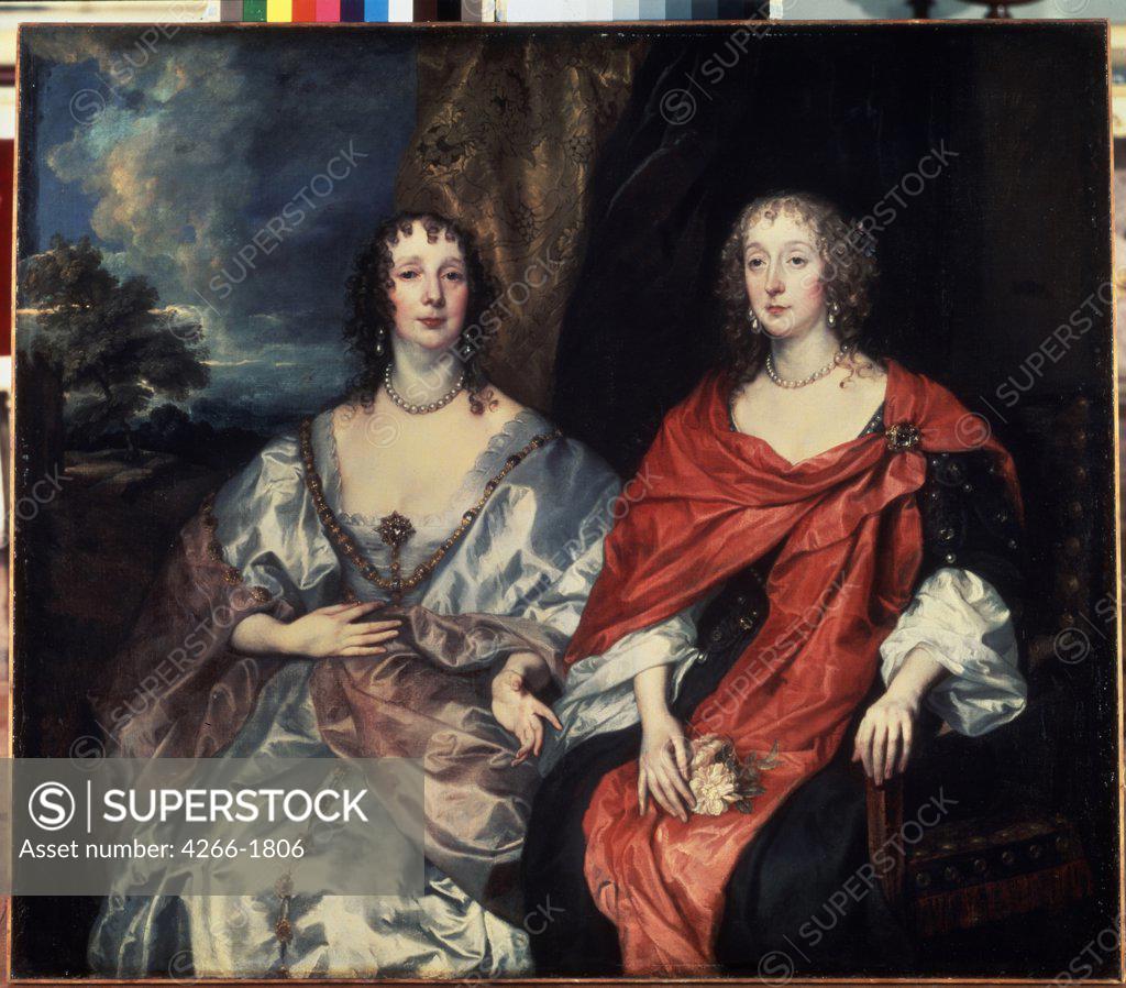Stock Photo: 4266-1806 Countess of Morton and Lady Anna Kirk by Sir Anthonis van Dyck, Oil on canvas, 1630s, 1599-1641, Russia, St. Petersburg, State Hermitage, 131, 5x150