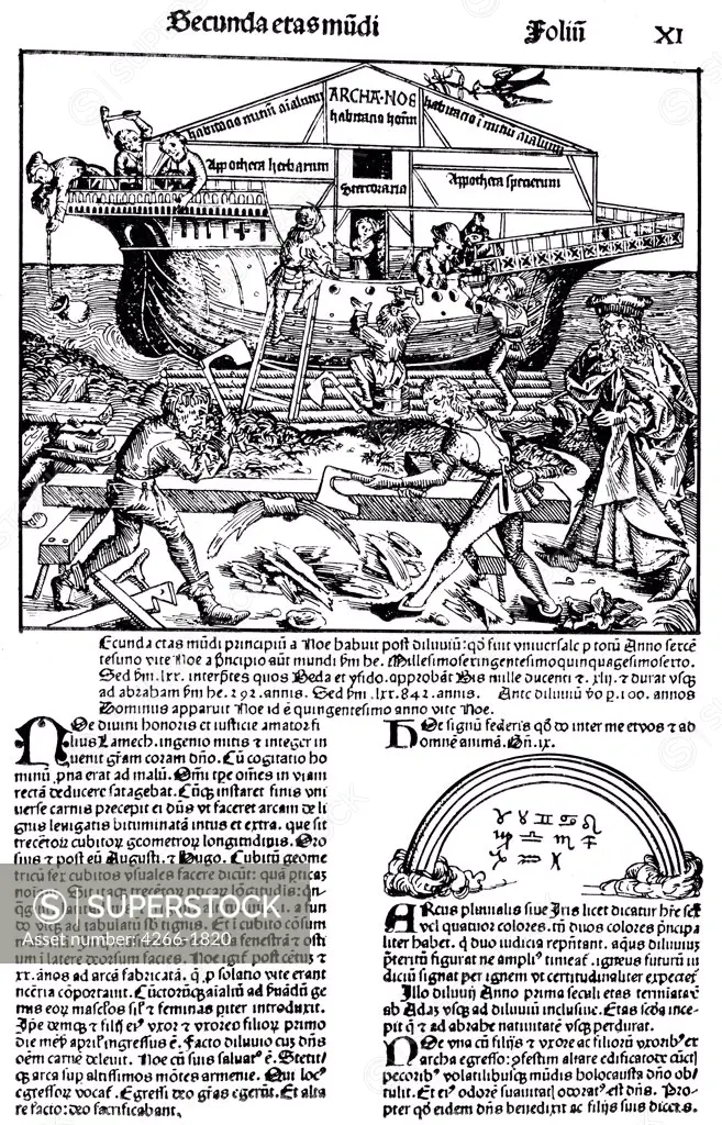 Schedel's World History by Michael Wolgemut, woodcut, 1493, 1434-1519, Russia, Moscow, Russian State Library