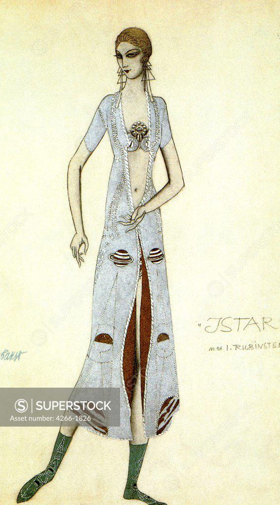 Stock Photo: 4266-1826 Fashion by Leon Bakst, color lithograph, 1924, 1866-1924, Private Collection, 48, 2x31, 4