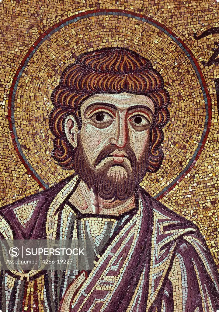 The Prophet Zechariah (Detail of Interior Mosaics in the St. Mark's Basilica) by Byzantine Master  / Saint Mark's Basilica, Venice/ 12th century/ Byzantium/ Mosaic/ Gothic/ Bible