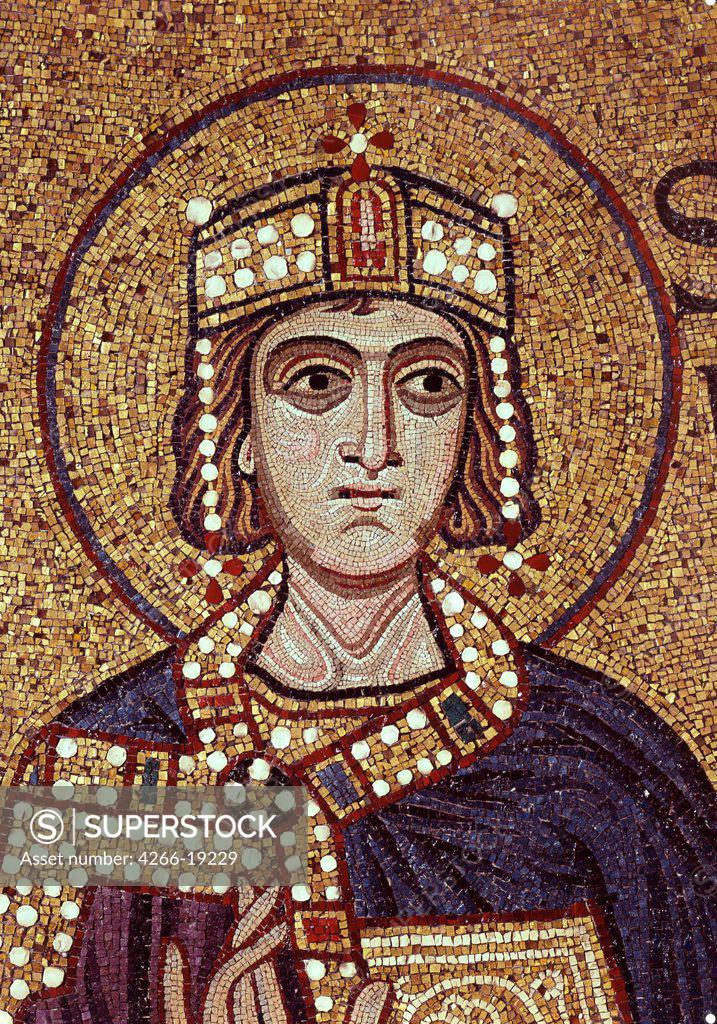 Stock Photo: 4266-19229 King Solomon (Detail of Interior Mosaics in the St. Mark's Basilica) by Byzantine Master  / Saint Mark's Basilica, Venice/ 12th century/ Byzantium/ Mosaic/ Gothic/ Bible