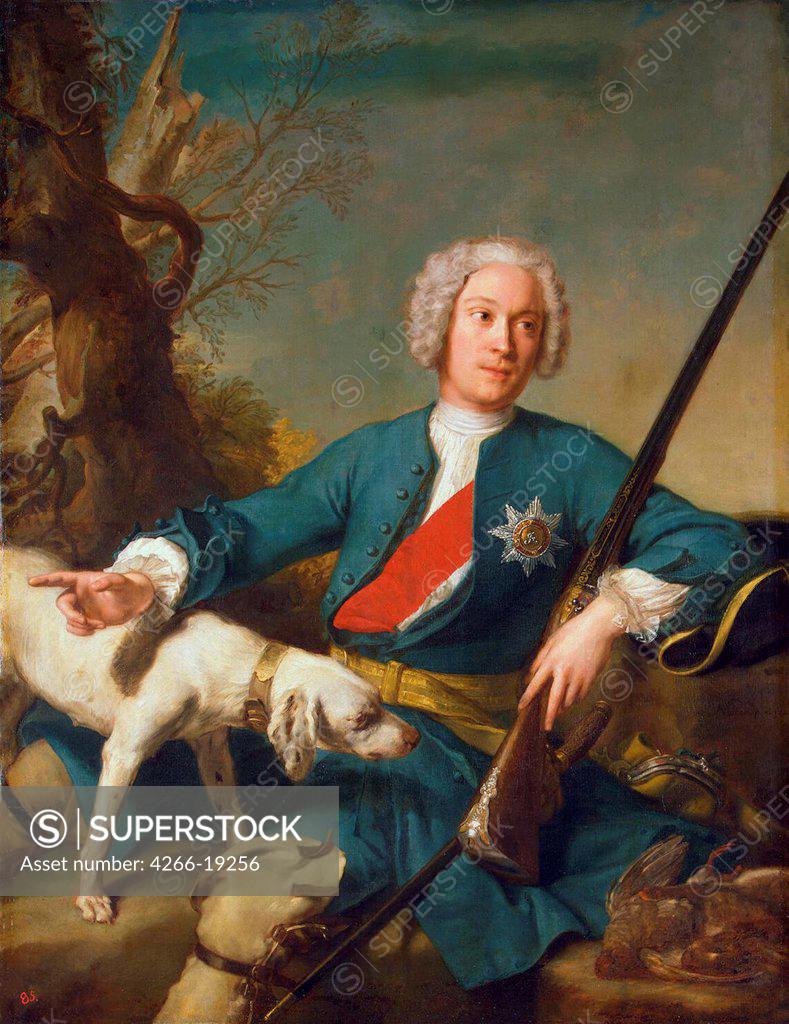 Stock Photo: 4266-19256 Portrait of Prince Alexander Kurakin (1697-1749) by Nattier, Jean-Marc (1685-1766)/ State Hermitage, St. Petersburg/ 1728/ France/ Oil on canvas/ Rococo/ 64x48/ Portrait