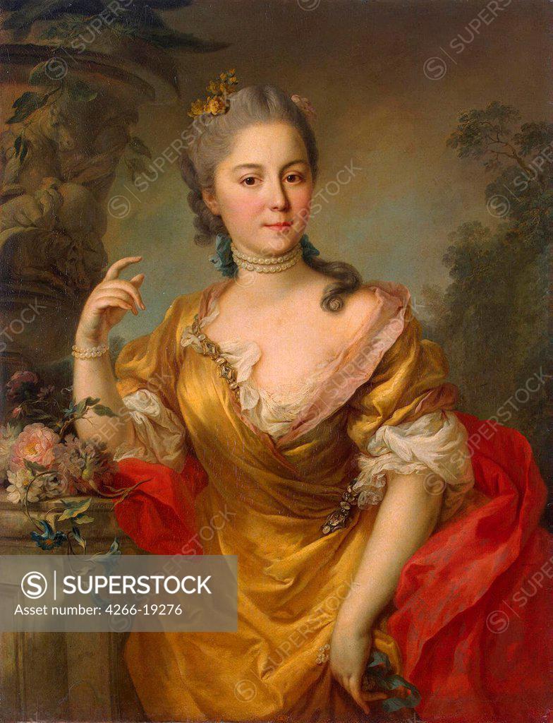 Stock Photo: 4266-19276 Portrait of Countess Anna Alexandrovna Chernyshova by Torelli, Stefano (1712-1784)/ State Hermitage, St. Petersburg/ 1764/ Italy/ Oil on canvas/ Rococo/ 95x74/ Portrait