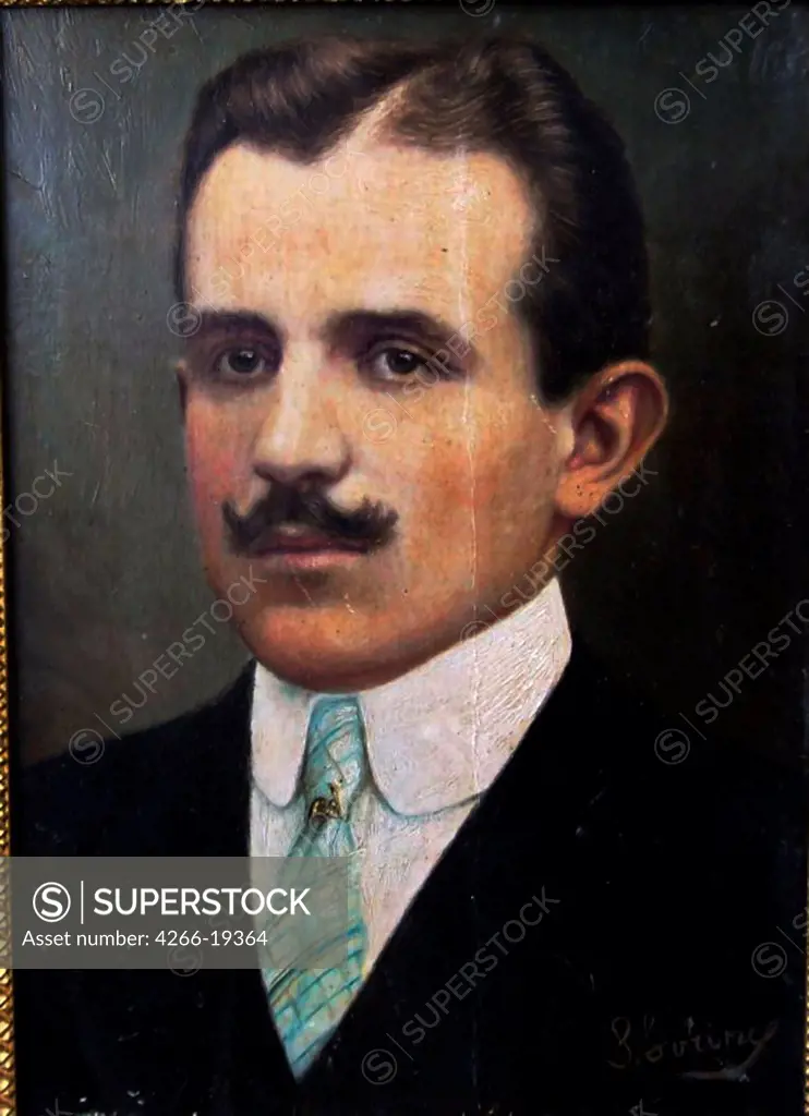 Portrait of Grand Duke Cyril Vladimirovich of Russia (1876-1938) by Sorin, Saveli Abramovich (1878-1953)/ Private Collection/ 1910s/ Russia/ Oil on wood/ Realism/ Portrait