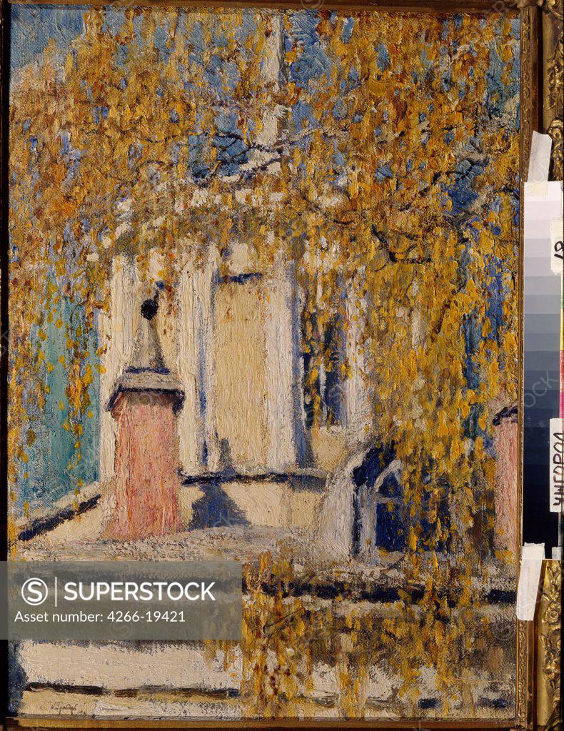 Stock Photo: 4266-19421 Golden Autumn by Grabar, Igor Emmanuilovich (1871-1960)/ Regional Art Museum, Uzhgorod/ 1901/ Russia/ Oil on canvas/ Postimpressionism/ 70x51,5/ Landscape