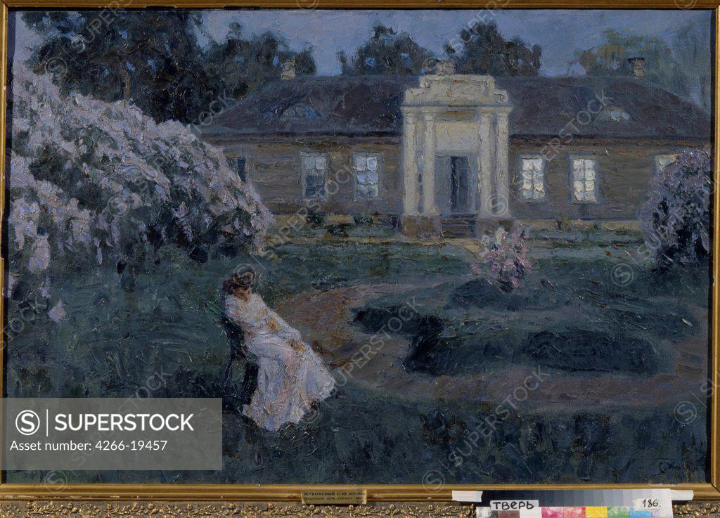 Stock Photo: 4266-19457 White Night by Zhukovsky, Stanislav Yulianovich (1873-1944)/ Regional Art Gallery, Tver/ 1903/ Poland/ Oil on canvas/ Realism/ 87,5x132/ Landscape,Genre