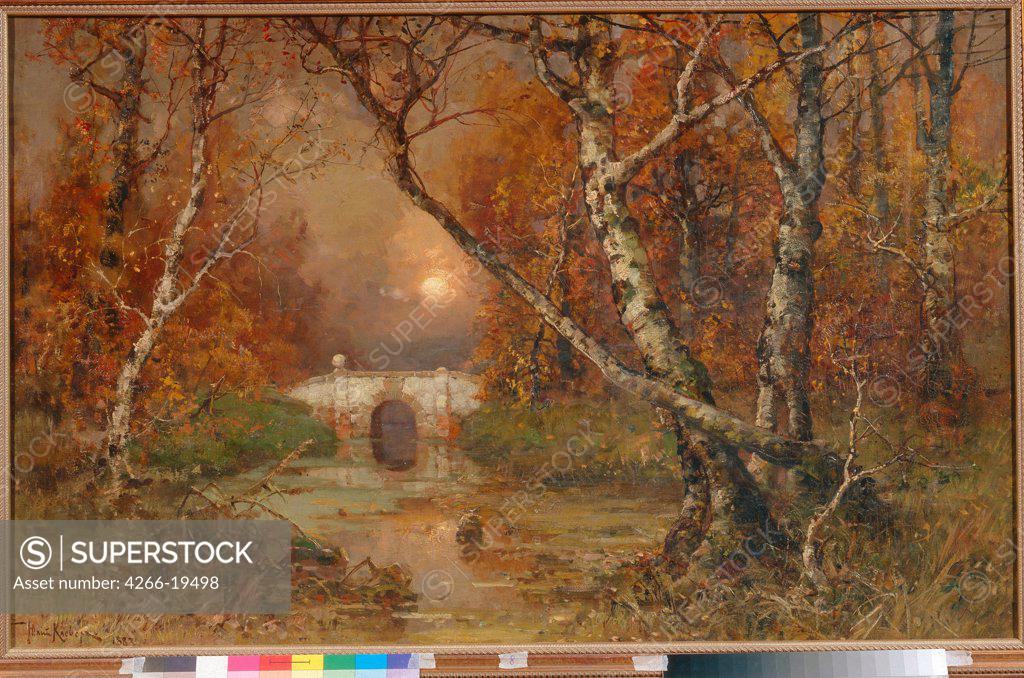 Stock Photo: 4266-19498 Neglected Park by Klever, Juli Julievich (Julius), von (1850-1924)/ Private Collection/ 1883/ Russia/ Oil on canvas/ Realism/ Landscape