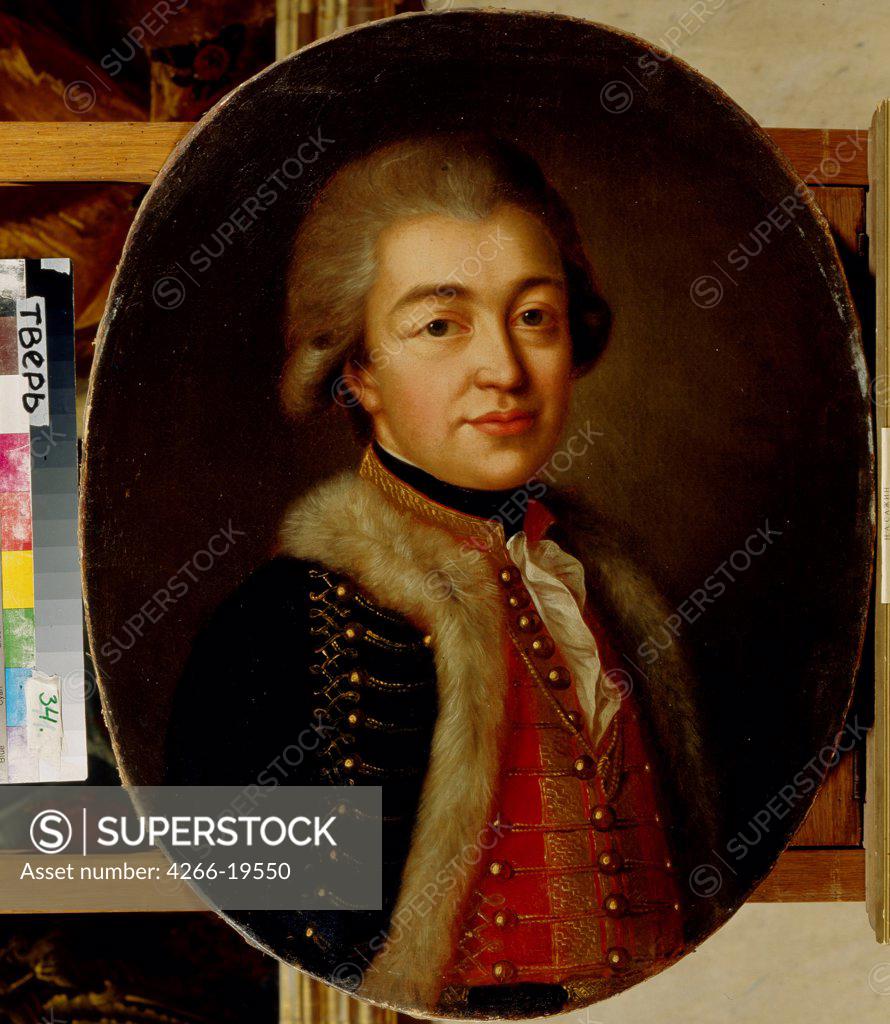 Stock Photo: 4266-19550 Portrait of Prince Stepan Borisovich Kurakin (1754-1805) by Anonymous  / Regional Art Gallery, Tver/ Second Half of the 18th cen./ Russia/ Oil on canvas/ Rococo/ Portrait