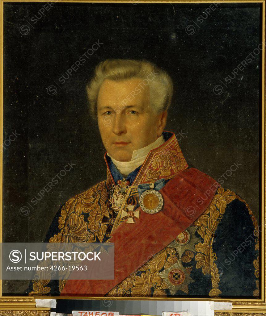 Stock Photo: 4266-19563 Portrait of Baron Leo Karlovich Bode (1787-1859) by Anonymous, 18th century  / Regional Art Gallery, Tambov/ 1850s/ Russia/ Oil on canvas/ Academic art/ 66x58/ Portrait