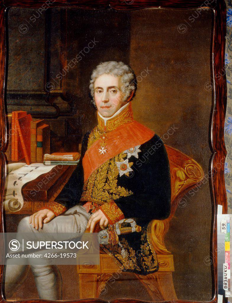 Stock Photo: 4266-19573 Portrait of Ivan Vasilyevich Tutolmin (1751-1839) by Anonymous, 18th century  / Regional Museum of Art and History, Vyazniki/ Second Half of the 18th cen./ Russia/ Oil on canvas/ Rococo/ 127,7x92/ Portrait