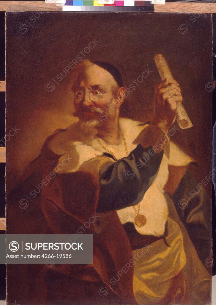 Stock Photo: 4266-19586 A Musician by Anonymous, 18th century  / State A. Pushkin Museum of Fine Arts, Moscow/ 18th century/ Oil on canvas/ Baroque/ Genre