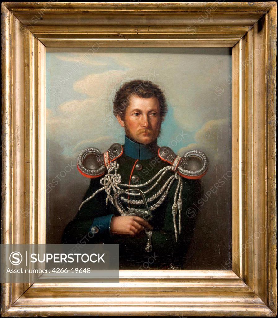 Stock Photo: 4266-19648 Portrait of Nicholas Maximilianovich, 4th Duke of Leuchtenberg (1843_1891) by Anonymous  / Private Collection/ c. 1870/ Oil on canvas/ Neoclassicism/ Portrait