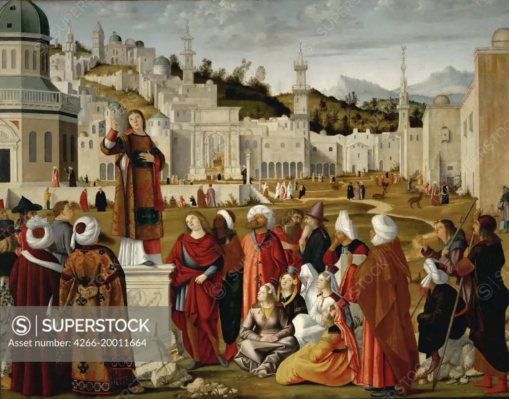 The Sermon of St. Stephen at Jerusalem by Carpaccio, Vittore (1460-1526) / Louvre, Paris / 1514 / Italy, Venetian School / Oil on canvas / Bible / 148x194 / Renaissance