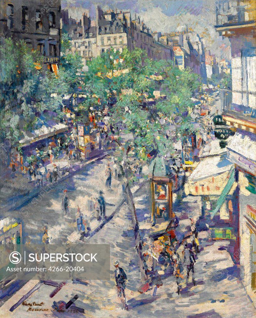 Stock Photo: 4266-20404 The Boulevard de Sebastopol in Paris by Korovin, Konstantin Alexeyevich (1861-1939)/ Private Collection/ 1923/ Russia/ Oil on canvas/ Postimpressionism/ Landscape