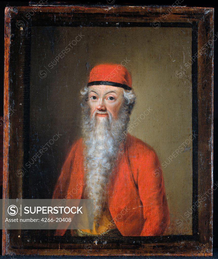 Stock Photo: 4266-20408 Self-Portrait by Liotard, Jean-Etienne (1702-1789)/ Rijksmuseum, Amsterdam/ 1789/ Schwitzerland/ Oil on wood/ Rococo/ 24x20/ Portrait