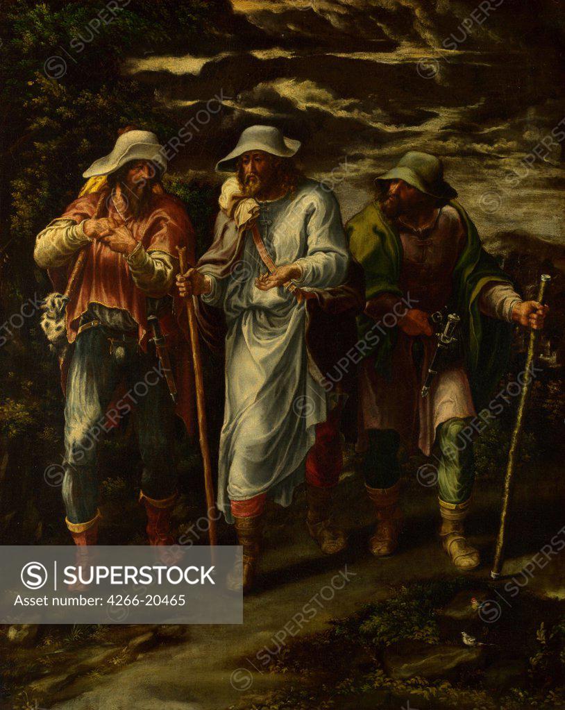 Stock Photo: 4266-20465 The Walk to Emmaus by Orsi, Lelio (1511-1587)/ National Gallery, London/ c. 1570/ Italy, North-Italian school/ Oil on canvas/ Mannerism/ 71,1x57,1/ Bible