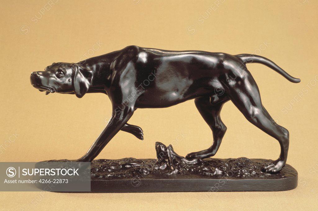 Stock Photo: 4266-22873 A pointer by Russian master  / Russian Museum of Folk arts and crafts, Moscow/ Russia, Kasli near Tchelyabinsk/ Casting/ Applied Arts/ Objects,Animals and Birds