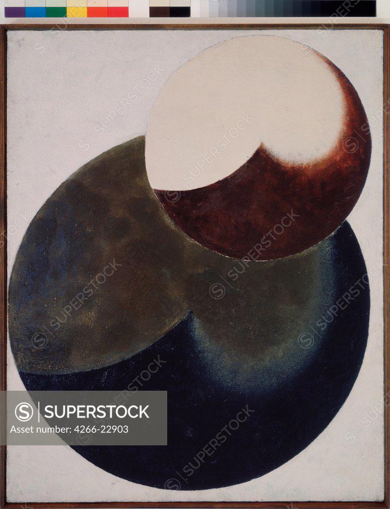 Stock Photo: 4266-22903 Composition Nr. 56 (76) by Rodchenko, Alexander Mikhailovich (1891-1956)/ State Tretyakov Gallery, Moscow/ 1917/ Russia/ Oil on canvas/ Russian avant-garde/ 88,5x70,5/ Abstract Art
