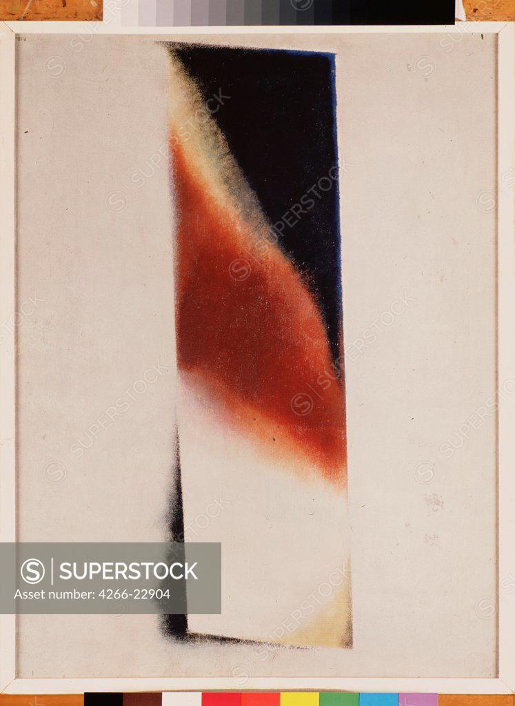 Stock Photo: 4266-22904 Composition No 35 (55) by Rodchenko, Alexander Mikhailovich (1891-1956)/ State Tretyakov Gallery, Moscow/ 1918/ Russia/ Oil on canvas/ Russian avant-garde/ 66,5x50/ Abstract Art