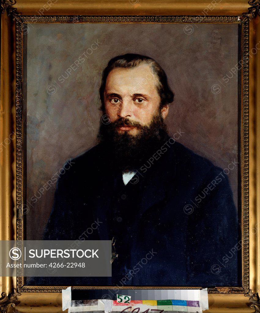 Stock Photo: 4266-22948 Portrait of the composer Mily A. Balakirev (1837-1910) by Meshchaninov, Nikolai Petrovich (1913-1967)/ State Central M. Glinka Museum of Music, Moscow/ Russia/ Oil on canvas/ Russian Painting, End of 19th - Early 20th cen./ 75x60/ Music, Dance,Portrait