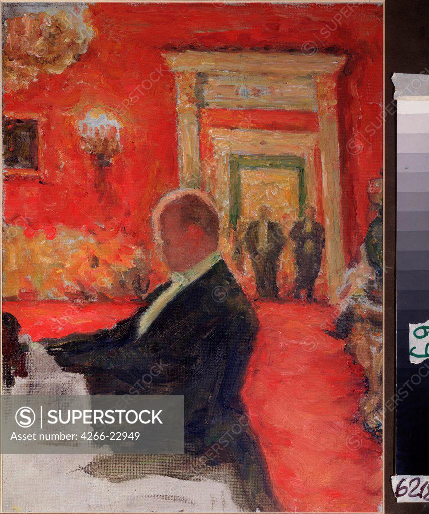Stock Photo: 4266-22949 Portrait of the composer Sergei Prokofiev at the work by Pasternak, Leonid Osipovich (1862-1945)/ State Central M. Glinka Museum of Music, Moscow/ 1937/ Russia/ Oil on canvas/ Modern/ 47x35/ Music, Dance,Portrait