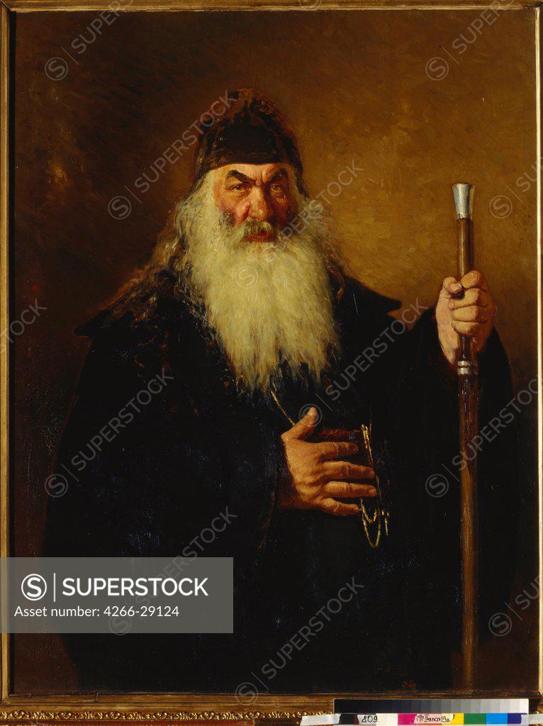 Stock Photo: 4266-29124 Protodeacon by Repin, Ilya Yefimovich (1844-1930) / State Tretyakov Gallery, Moscow / 1877 / Russia / Oil on canvas / Portrait,Genre / 124x96
