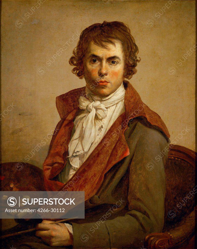 Stock Photo: 4266-30112 Self-Portrait by David, Jacques Louis (1748-1825) / Louvre, Paris / 1794 / France / Oil on canvas / Portrait / 80,5x64,1