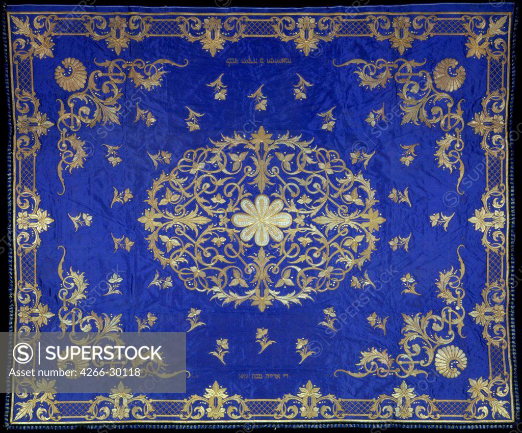 Stock Photo: 4266-30118 Chuppah (Marriage Canopy) by Anonymous   / Jewish Museum, New York / 1867-1868 / Bulgaria / Wool, silk, handwoven / Objects,Poster and Graphic design / 163,2x135