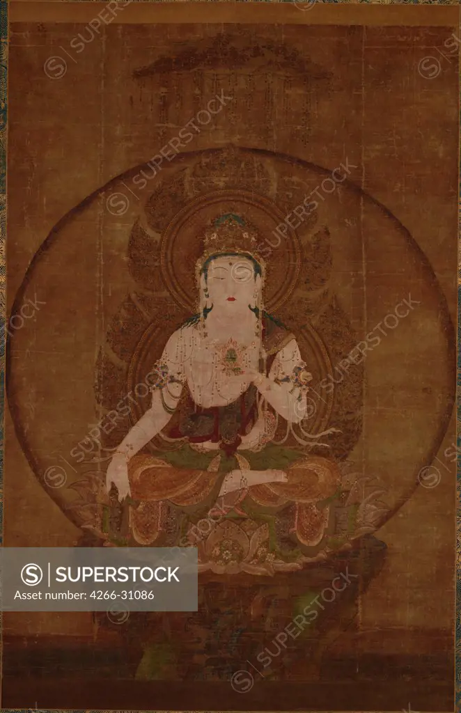 The Bodhisattva Akasagarbha (Kokuzo Bosatsu) by Anonymous   / Tokyo National Museum / 12th century / Japan / Tempera on silk / Mythology, Allegory and Literature / 132x84 / The Oriental Arts