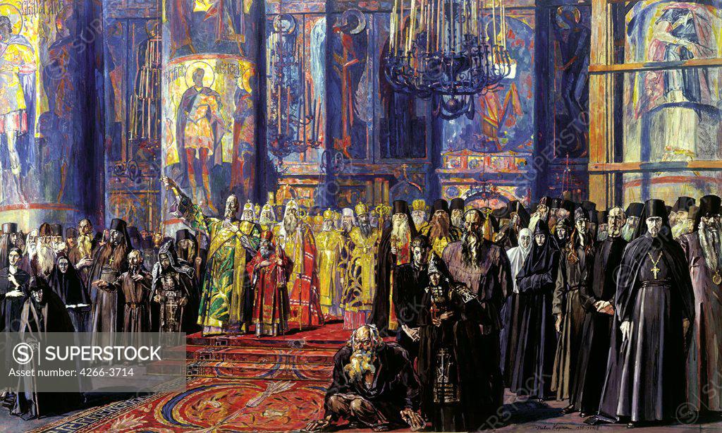 Stock Photo: 4266-3714 Korin, Pavel Dmitryevich (1892-1967) State Tretyakov Gallery, Moscow 1935-1959 64x107 Oil on canvas Modern Russia History 