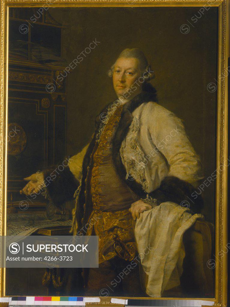 Stock Photo: 4266-3723 Portrait of Alexander Kokorinov by Dmitri Grigorievich Levitsky, Oil on canvas, 1769, 1735-1822, Russia, St. Petersburg, State Russian Museum, 134x102