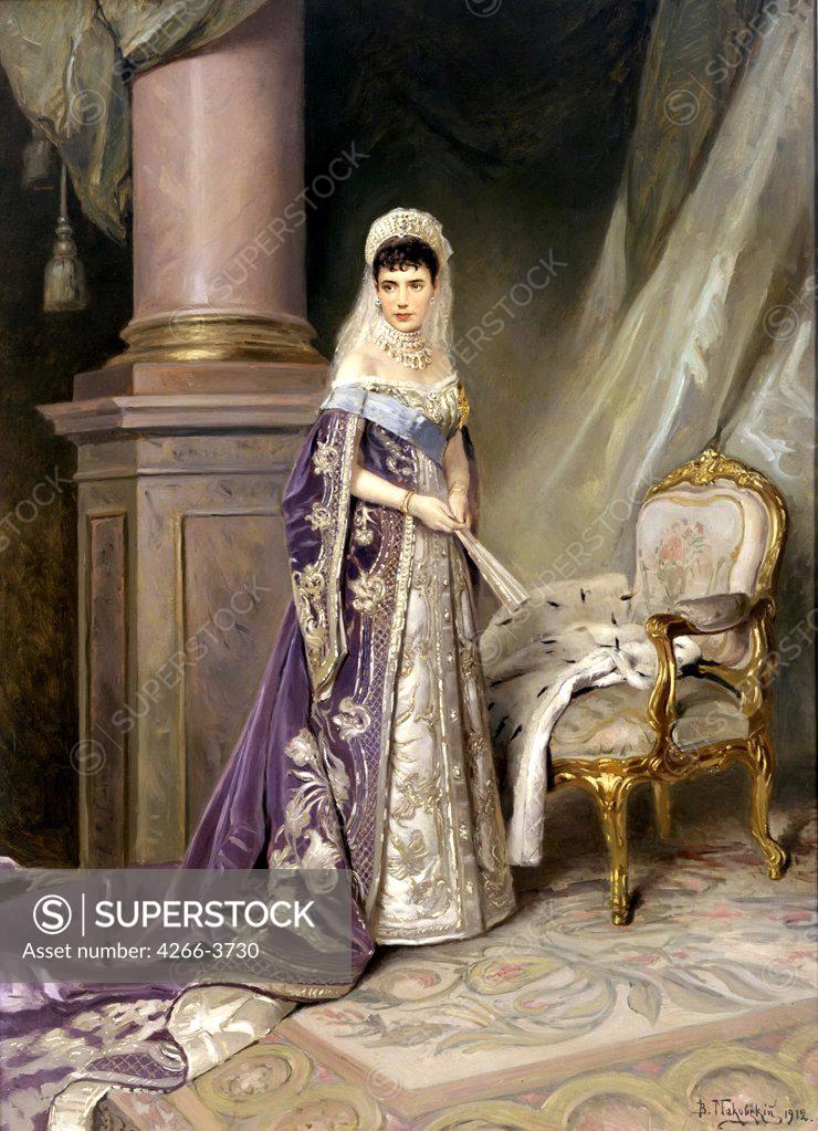 Stock Photo: 4266-3730 Portrait of Princess Dagmar of Denmark by Vladimir Yegorovich Makovsky, Oil on canvas, 1912, 1846-1920, Russia, Moscow, State History Museum,