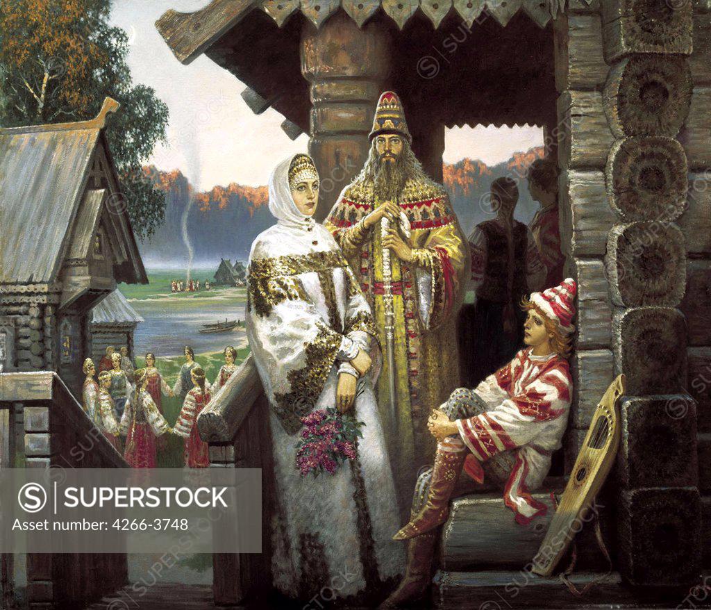 Stock Photo: 4266-3748 Olshansky, Boris Mikhaylovich (*1956) Private Collection 1994 100x85 Oil on canvas Modern Russia Mythology, Allegory and Literature,History 