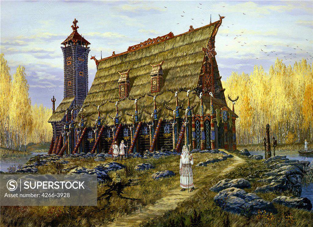 Stock Photo: 4266-3928 Ivanov, Vsevolod Borisovich (*1950) Private Collection Oil on canvas Modern Russia Mythology, Allegory and Literature 